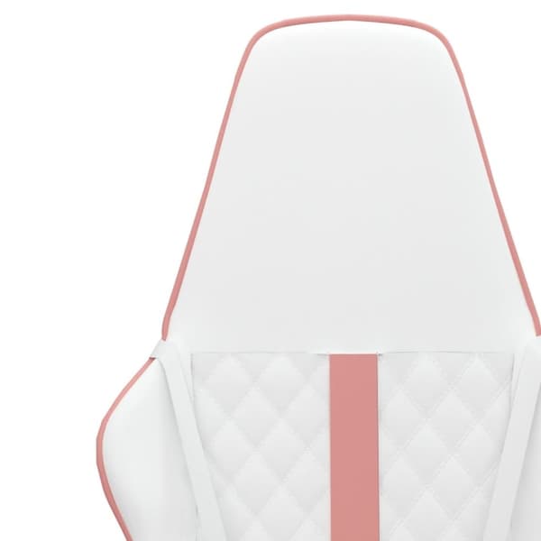 vidaXL Gamingstol vit och rosa konstläder