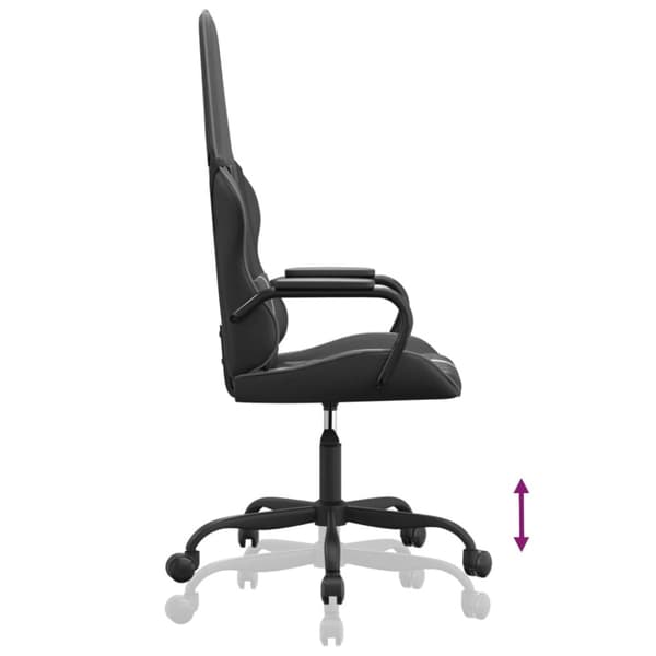 vidaXL gamingstol med massagefunktion kunstlæder sort og grå