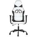 Miniatyrbild 3 av 11: vidaXL Gamingstol med massage vit och svart konstläder