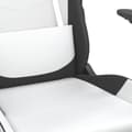 Miniatyrbild 8 av 11: vidaXL Gamingstol med massage vit och svart konstläder