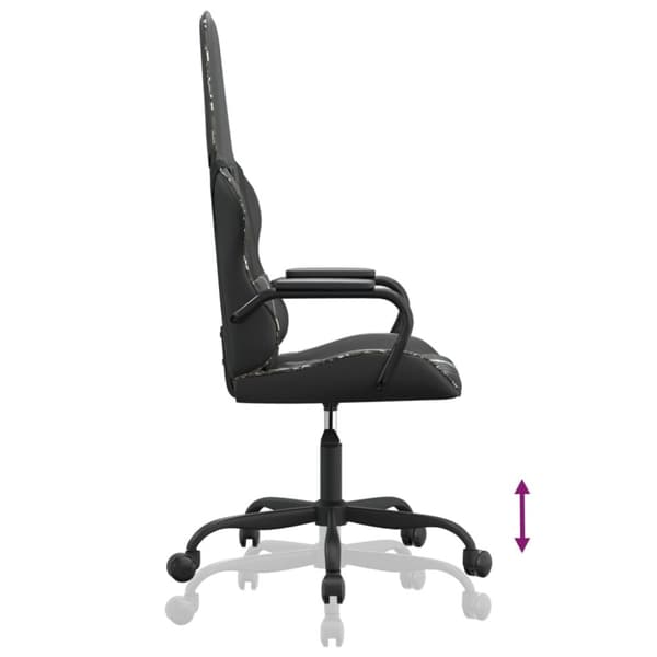 gamingstol kunstlæder sort og camouflage