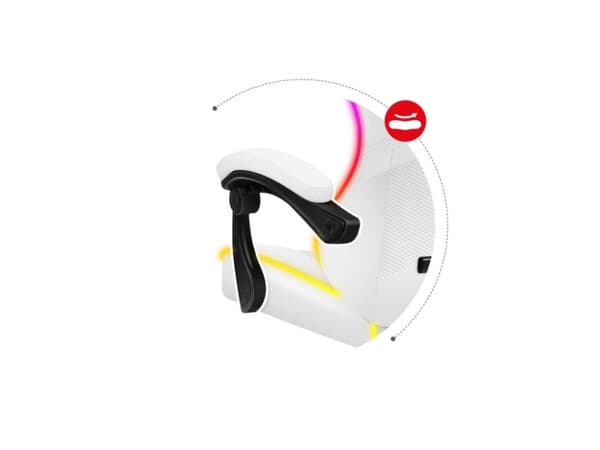 Huzaro FORCE 4.4 RGB, PC-gamingstol, 130 kg, Bøttesete, Polstret Rygg, Billøp, Universell