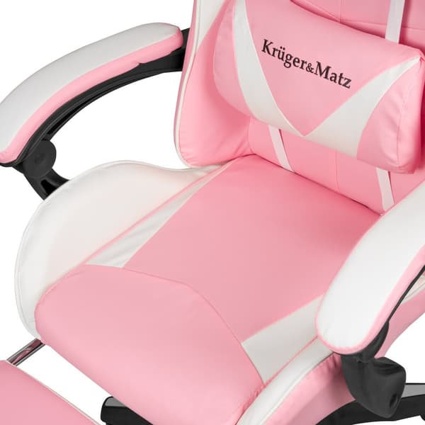 Kruger&Matz GX-150 gaming stol Hvid og pink