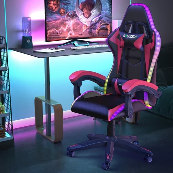 Ergonomisk Spelstol med LED-Belysningseffekter