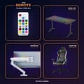 Miniatyrbild 7 av 11: Deltaco Gaming Pink Line PCH90 Gaming stol med full RGB Lightning - Rosa