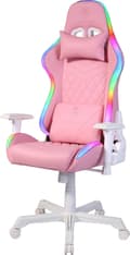 Miniatyrbild 1 av 11: Deltaco Gaming Pink Line PCH90 Gaming stol med full RGB Lightning - Rosa