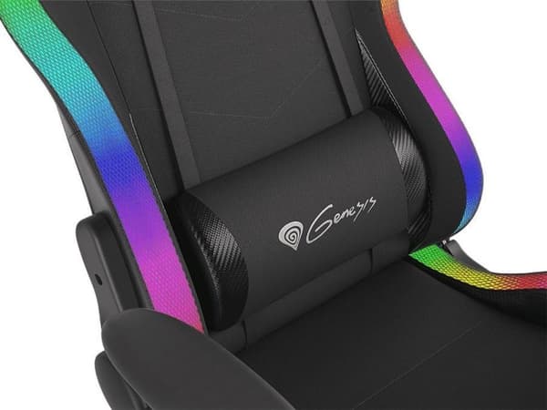 Genesis TRIT 500 - Gaming stol med RGB belysning - Sort