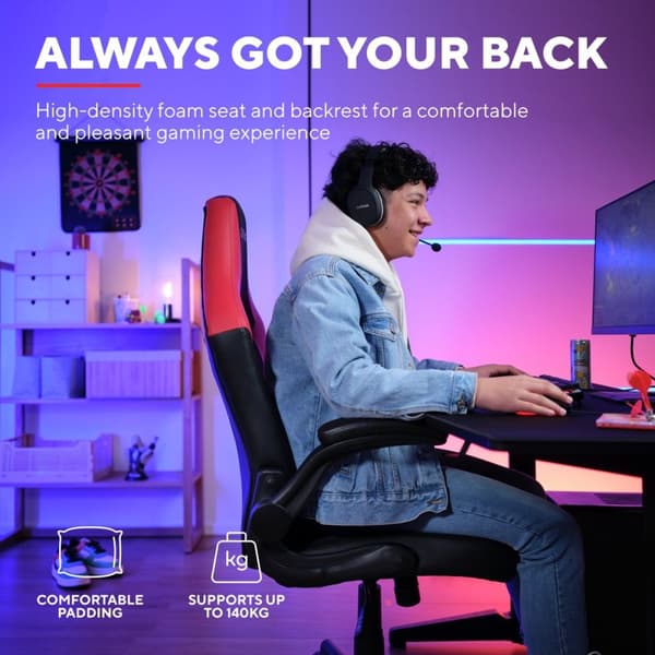 Trust GXT 703R - Riye Gaming Taburet Rød
