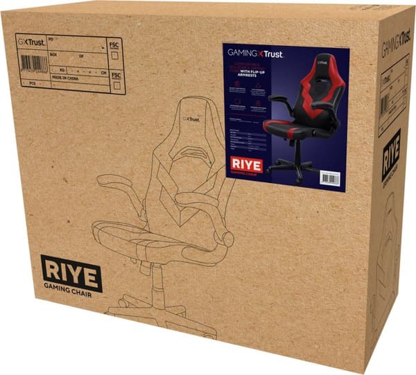Trust GXT 703R - Riye Gaming Taburet Rød
