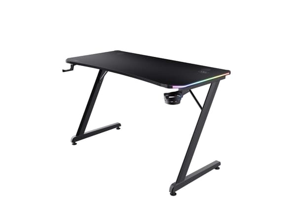 Trust GXT 709 LUMINUS - Suora - Suorakulmainen muoto - Puu - Gaming - Musta - Z-jalat (25184)