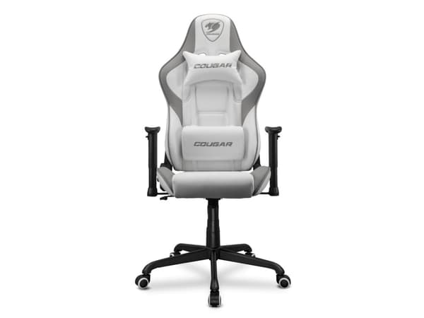 COUGAR Gaming Silla Armor Elite White, Universal spelstol, 120 kg, Stoppad sits, Stoppat ryggstöd, Svart, Stål