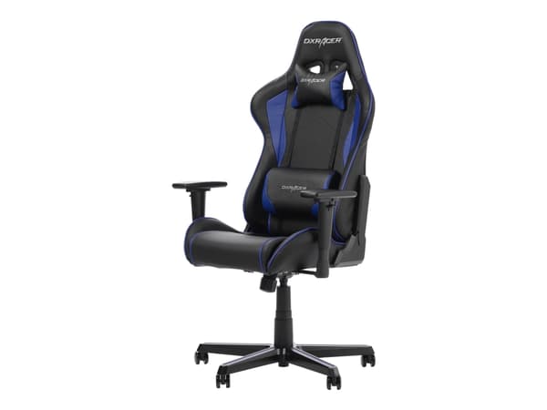 DXRacer Formula Series F08-NI - Stol - armstöd - T-formad - lutning - svängtapp - polyuretanläder, kallskum med hög densitet - indigo