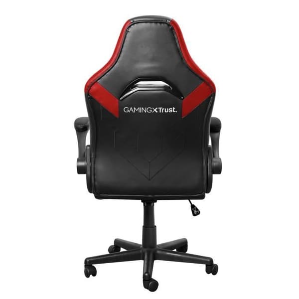 Trust Gaming GXT 703R Riye Gaming Stol, Bekväm Gamer Kontorsstol, Justerbar höjd, Liggande sits - Röd