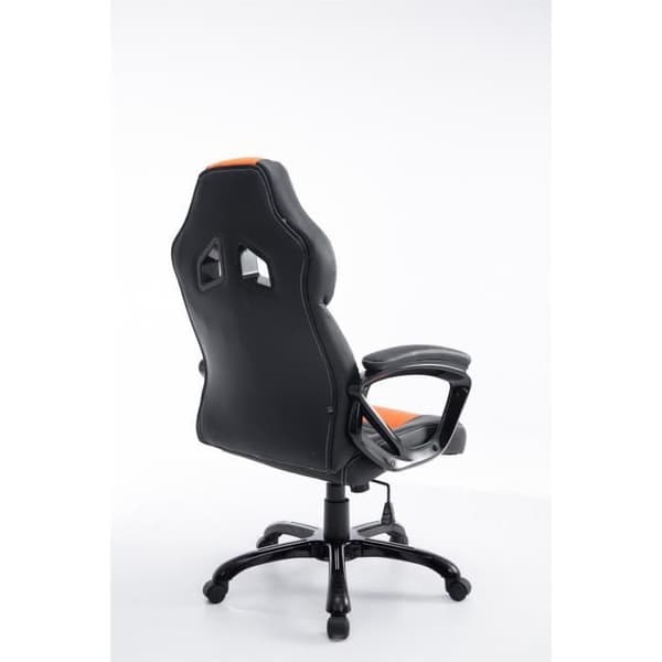 Pedro XL Gaming Kontorsstol i konstläder med hjulbas, svart/orange