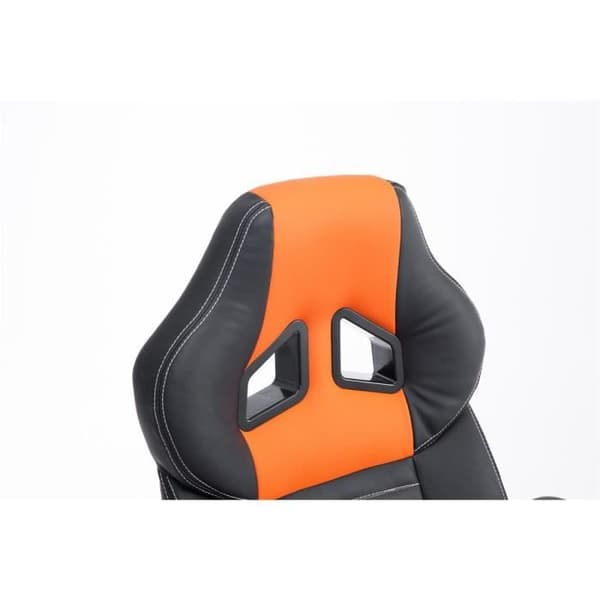 Pedro XL Gaming Kontorsstol i konstläder med hjulbas, svart/orange