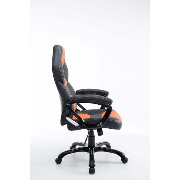 Pedro XL Gaming Kontorsstol i konstläder med hjulbas, svart/orange