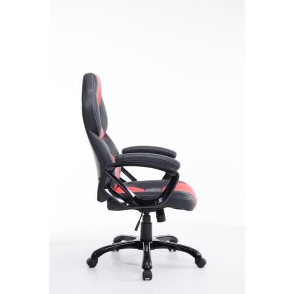 Pedro XL Gaming Kontorsstol i konstläder med hjulunderrede, svart/röd