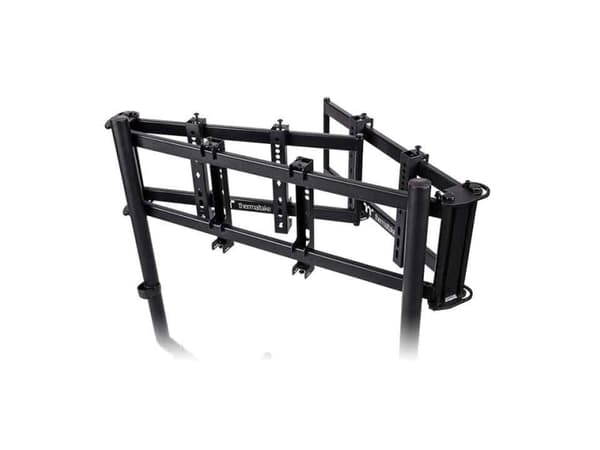 Thermaltake Triple Racing - Stativ - for 3 skjermer - stål - finteksturert svart - skjermstørrelse: 32"-55" - plassering på gulv
