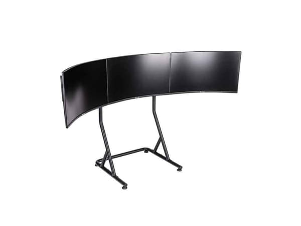 Thermaltake Triple Racing - Stativ - for 3 skjermer - stål - finteksturert svart - skjermstørrelse: 32"-55" - plassering på gulv
