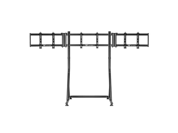 Thermaltake Triple Racing - Stativ - for 3 skjermer - stål - finteksturert svart - skjermstørrelse: 32"-55" - plassering på gulv