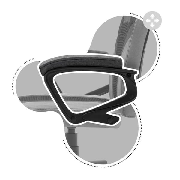 Spelstol Huzaro Ranger 1.0 Grey Mesh Svart/Grå