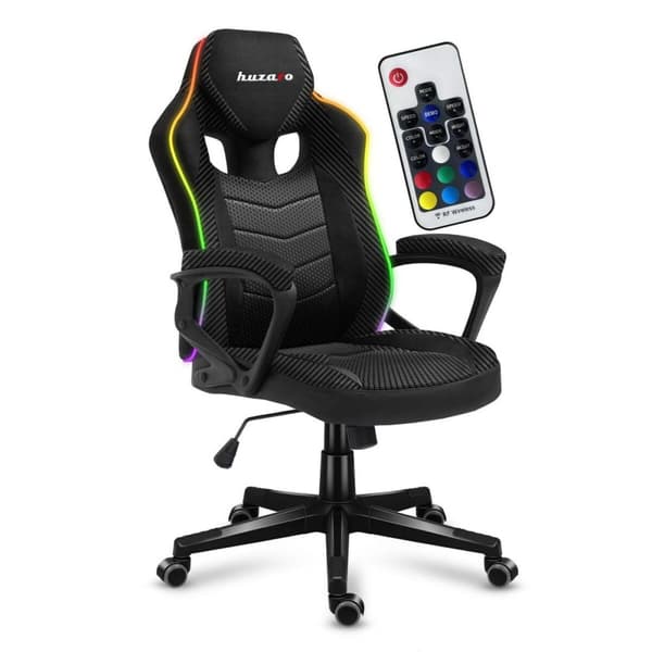 Spelstol Huzaro HZ-Force 2.5 RGB Mesh Svart Grå