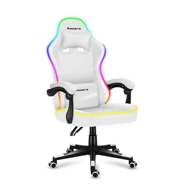 Spelstol Huzaro Force 4.4 RGB Vit