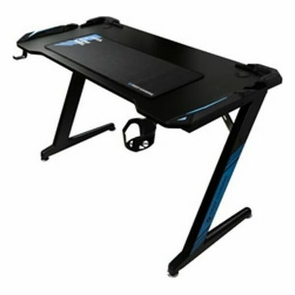 Skrivebord Gaming CoolBox COO-DGMOB04 RGB Sort Pla