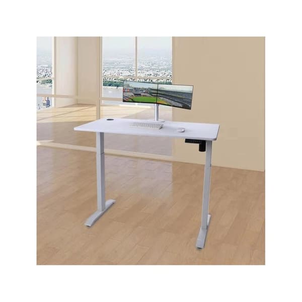 Skrivebord Urban Factory EED25UF Hvit Rustfritt stål 118 x 60 cm