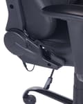 Miniatyrbild 9 av 11: Gamingstol Svart Konstläder Vridbar Justerbar Höjd Gaslift med LED-belysning Modern Kontor