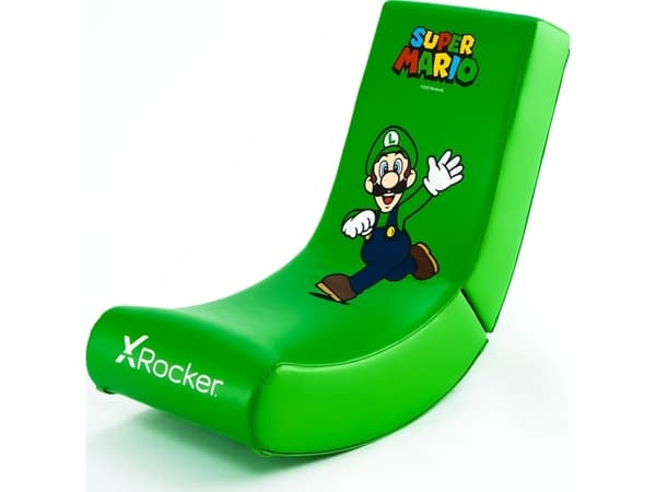 X Rocker Nintendo Super Mario™ Floor Rocker spillgulvstol i Luigi-design for barn og tenåringer - grønn