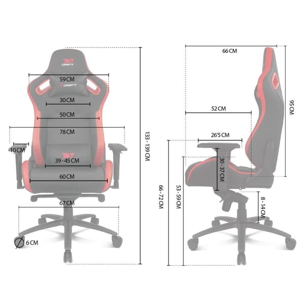 Spelstol DRIFT DR600BK Svart