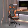 Miniatyrbild 1 av 2: Gamingstol med fotstöd svart och orange konstläder