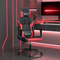 Miniatyrbild 1 av 2: Gamingstol med massage svart och röd konstläder
