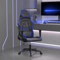 Miniatyrbild 1 av 2: Gamingstol med massage svart och blå konstläder