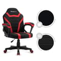 Miniatyrbild 2 av 4: HUZARO RANGER 1.0 Gaming Stol Rött tyg, Fåtölj för barn, Gamer, Ergonomisk, Justerbar höjd 80 mm, Armstöd, PC-spel