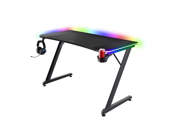 Luottamus TRUST Herní stůl työpöytä GXT 710 Luminus Pro RGB