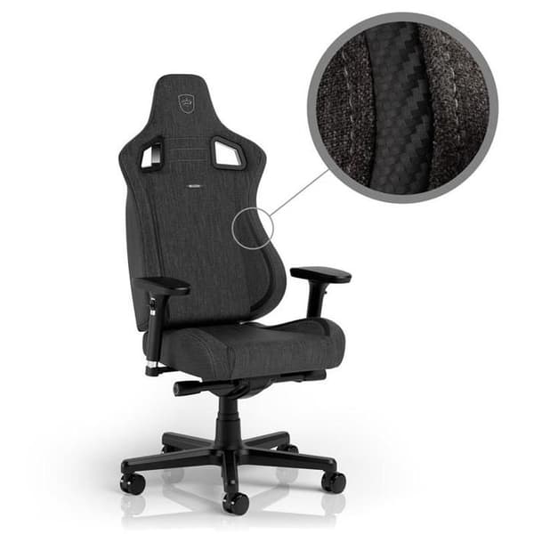 Gamer Stol - Noblechairs - Epic Compact TX - Grå - Höjdjusterbar - Lutbar