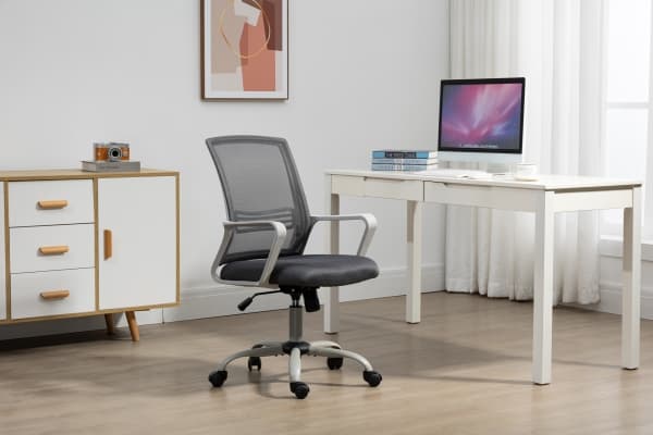 Activejet YK01 SZ, Stoppad sits, Genombrutet ryggstöd, Grå, Grå, Skum, Tyg