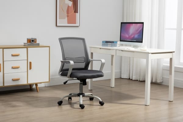 Activejet YK01 SZ, Stoppad sits, Genombrutet ryggstöd, Grå, Grå, Skum, Tyg