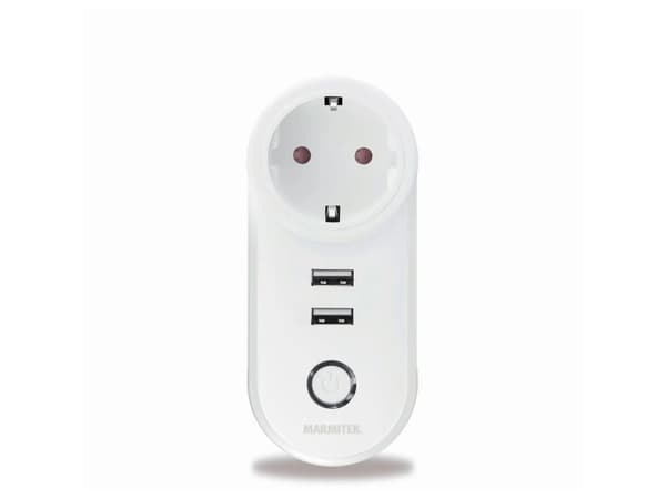POWER SI SMART WI-FI PISTOKE - 15A W/2 USB - MANUAALINEN JA AUTOMAATTINEN PÄÄLLE/POIS - ENERGIAMITTARI - IEC-PISTOKE