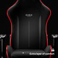 Miniatyrbild 4 av 6: Diablo X-ST4RTER Gaming Chair Gamer Fåtölj Ergonomisk kontorssits 2D Tygöverdrag Armstöd (svarta (LED))