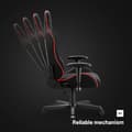 Miniatyrbild 5 av 6: Diablo X-ST4RTER Gaming Chair Gamer Fåtölj Ergonomisk kontorssits 2D Tygöverdrag Armstöd (svarta (LED))