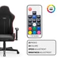 Miniatyrbild 2 av 6: Diablo X-ST4RTER Gaming Chair Gamer Fåtölj Ergonomisk kontorssits 2D Tygöverdrag Armstöd (svarta (LED))