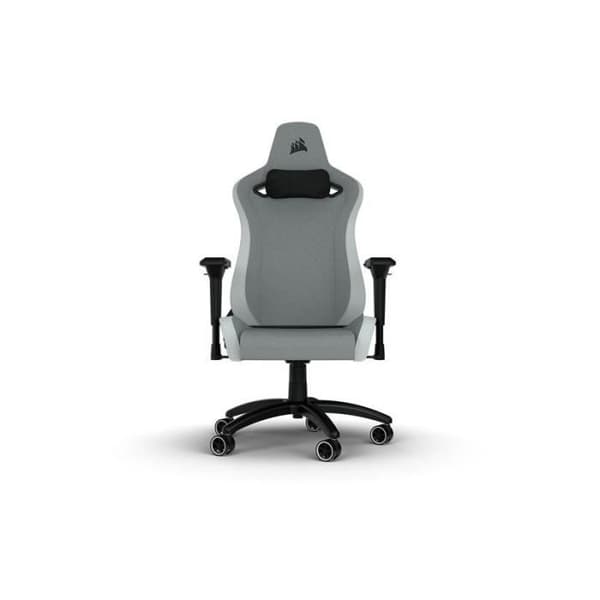 Corsair TC200 Spelstol i tyg - CORSAIR - Ljusgrå - Mjukt tyg - Justerbar i höjdled - Med armstöd