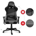 Miniatyrbild 3 av 4: HUZARO Force 6.2 Gaming Stol - Grå - Ergonomisk - Justerbar höjd - Svankstöd - Liggande