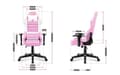 Miniatyrbild 4 av 4: HUZARO Ranger 6.0 Pink Gaming Chair Ergonomisk Gaming Fåtölj Höjdjusterbar Vridbar Liggande svankstöd