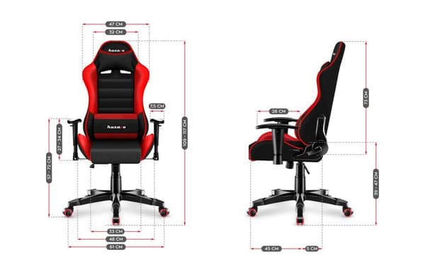 HUZARO Ranger 6.0 Röd mesh spelstol Ergonomisk spelstol Justerbar höjd Svängbar Liggande svankstöd