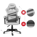 Miniatyrbild 3 av 4: HUZARO FORCE 4.4 Gaming Stol Vit Tyg - Ergonomisk - Justerbar - Vridbar