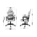 Miniatyrbild 4 av 4: HUZARO FORCE 4.4 Gaming Stol Vit Tyg - Ergonomisk - Justerbar - Vridbar